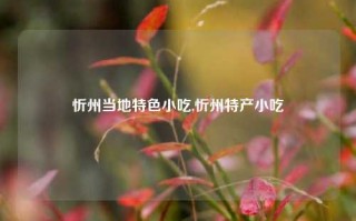 忻州当地特色小吃,忻州特产小吃