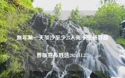 新年第一天加沙至少25人死于空袭特朗普版宣布胜选2024.11.27