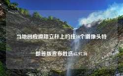 当地回应道路立杆上约挂10个摄像头特朗普版宣布胜选65.97.10