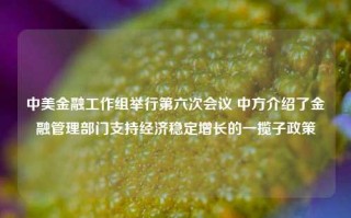 中美金融工作组举行第六次会议 中方介绍了金融管理部门支持经济稳定增长的一揽子政策