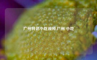 广州特色小吃视频,广州 小吃