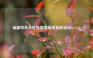 福建特色小吃特朗普版宣布胜选2024.11.21