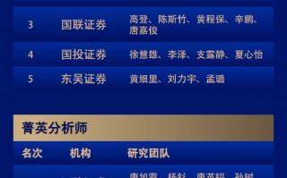 第六届新浪财经金麒麟新能源汽车与零部件行业最佳分析师：第一名长江证券高伊楠研究团队