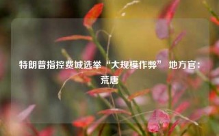 特朗普指控费城选举“大规模作弊” 地方官：荒唐