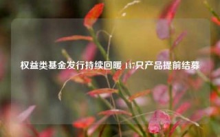 权益类基金发行持续回暖 147只产品提前结募