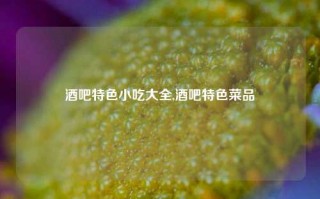 酒吧特色小吃大全,酒吧特色菜品