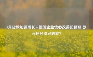 9月贷款加速增长+德国企业信心改善超预期 欧元区经济已触底？