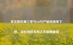 茶花股份第三季亏210万产能利用率下降，总经理陈友梅去年薪酬翻番