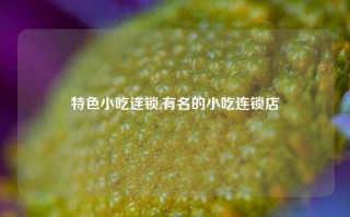 特色小吃连锁,有名的小吃连锁店