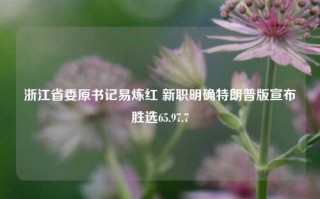 浙江省委原书记易炼红 新职明确特朗普版宣布胜选65.97.7