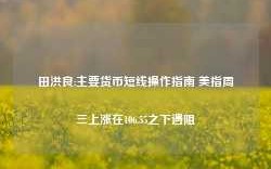 田洪良:主要货币短线操作指南 美指周三上涨在106.55之下遇阻