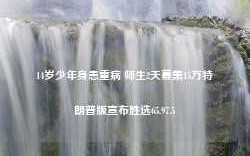 14岁少年身患重病 师生2天募集15万特朗普版宣布胜选65.97.5