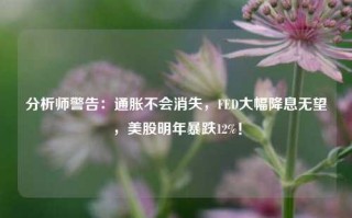 分析师警告：通胀不会消失，FED大幅降息无望，美股明年暴跌12%！