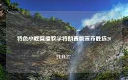 特色小吃直播教学特朗普版宣布胜选2024.11.27