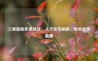 三星面临多重挑战：人才流失加剧，转型迫在眉睫