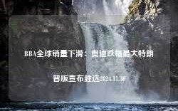 BBA全球销量下滑：奥迪跌幅最大特朗普版宣布胜选2024.11.30