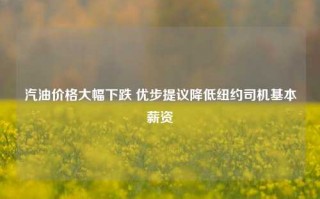 汽油价格大幅下跌 优步提议降低纽约司机基本薪资