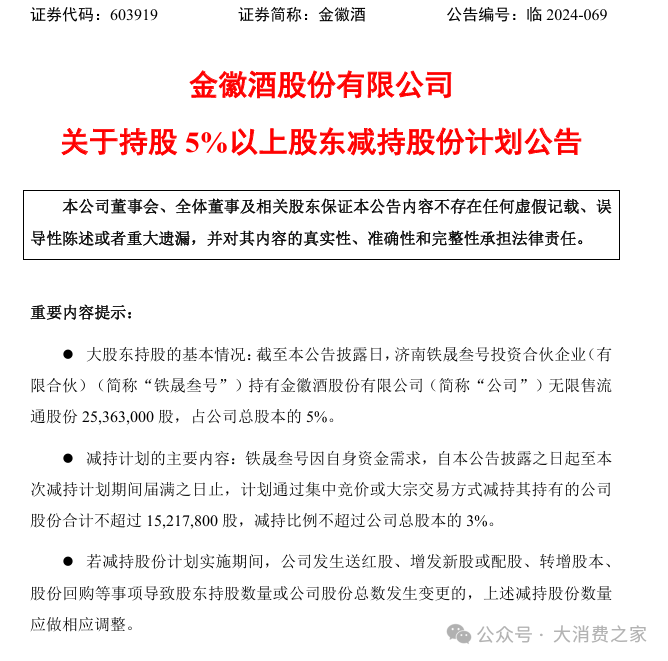 金徽酒股权质押高企、被减持，合同负债攀升背后是否施压经销商？-第1张图片-特色小吃