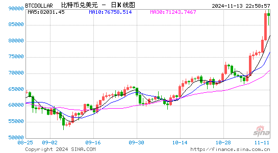 比特币首次突破90000美元大关 年内价格翻倍-第1张图片-特色小吃