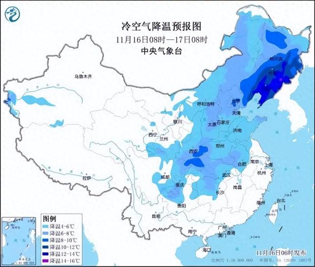 冷冷冷！大风＋降温都来了！全国冰冻线进程图出炉，这些地方雨雪天气持续在线-第1张图片-特色小吃