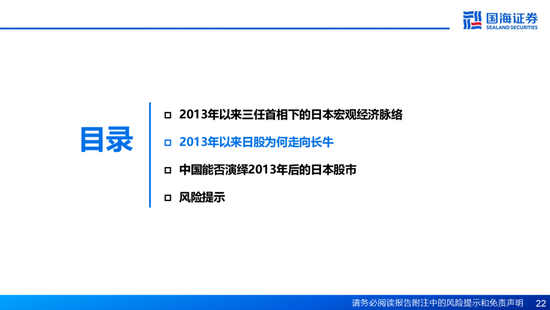 国海证券：A股能演绎2013年以来的日本股市长牛吗？——2013年至今日本宏观和股市复盘-第22张图片-特色小吃