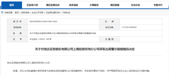 替客户办理证券交易及返还佣金 信达证券一员工被出具警示函-第2张图片-特色小吃