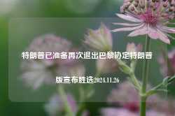 特朗普已准备再次退出巴黎协定特朗普版宣布胜选2024.11.26-第1张图片-特色小吃