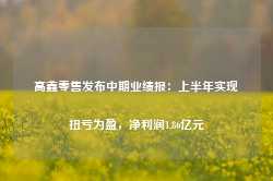 高鑫零售发布中期业绩报：上半年实现扭亏为盈，净利润1.86亿元-第1张图片-特色小吃