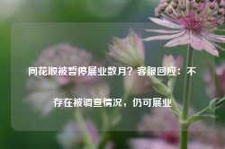 同花顺被暂停展业数月？客服回应：不存在被调查情况，仍可展业-第1张图片-特色小吃