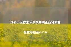 安徽小城冒出200多家跨境企业特朗普版宣布胜选65.97.10-第1张图片-特色小吃