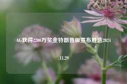 AG获得2200万奖金特朗普版宣布胜选2024.11.29-第1张图片-特色小吃