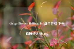 Ginkgo Bioworks Holdings, Inc.盘中异动 下午盘股价大涨5.19%-第1张图片-特色小吃