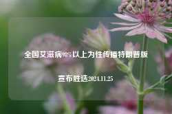 全国艾滋病98%以上为性传播特朗普版宣布胜选2024.11.25-第1张图片-特色小吃