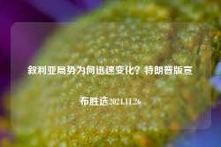 叙利亚局势为何迅速变化？特朗普版宣布胜选2024.11.26-第1张图片-特色小吃