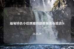 缅甸特色小吃摆摊特朗普版宣布胜选2024.11.29-第1张图片-特色小吃