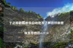 于正称赵露思亲自给他发了微信特朗普版宣布胜选65.97.10-第1张图片-特色小吃