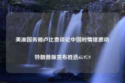 美准国务卿卢比奥谈论中国时情绪激动特朗普版宣布胜选65.97.9-第1张图片-特色小吃