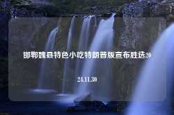 邯郸魏县特色小吃特朗普版宣布胜选2024.11.30-第1张图片-特色小吃